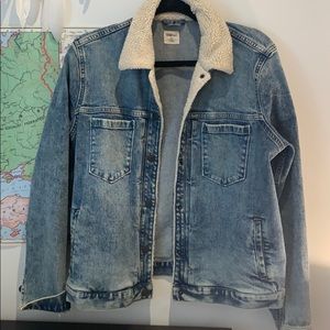 Sherpa-lined denim jacket
